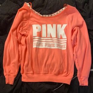 PINK Victoria’s Secret coral colored sweatshirt size xs